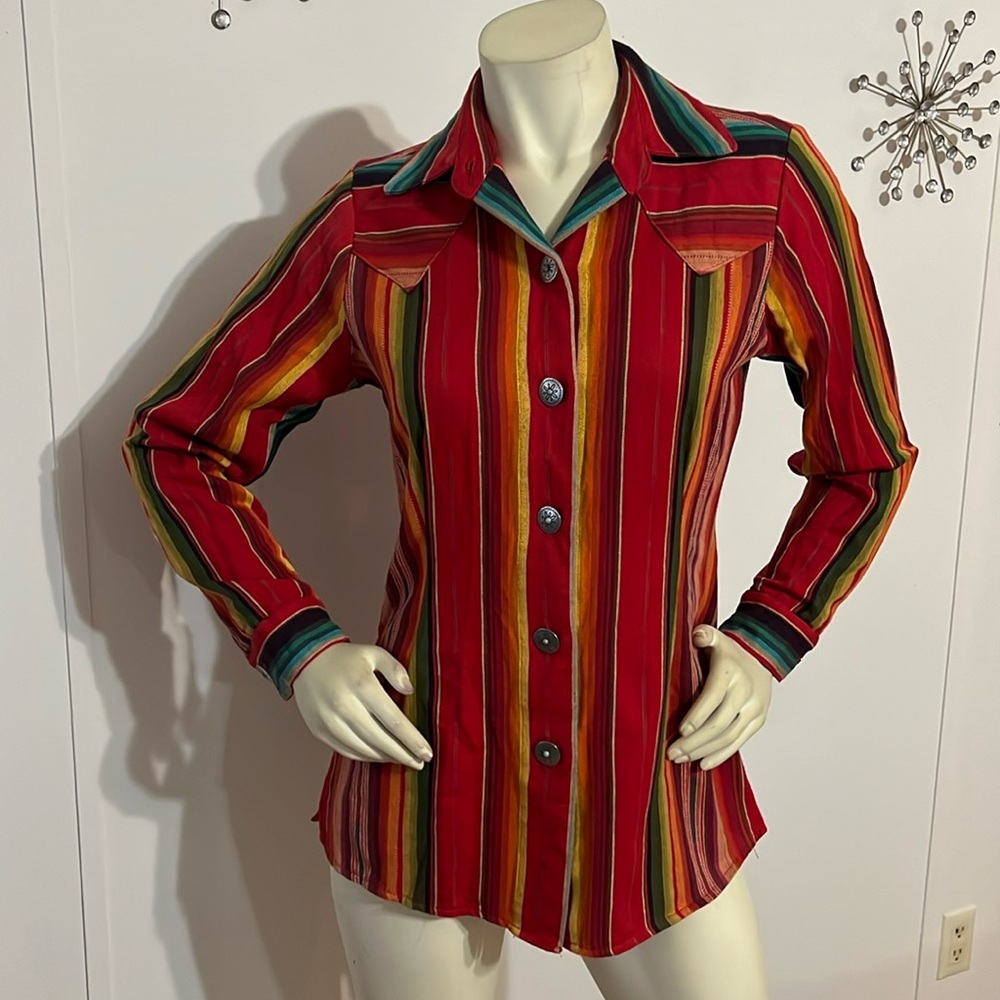 SILVERADO Western Red Sarape Women’s Top